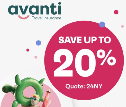 An example of an Avanti Travel Insurance seasonal sale.