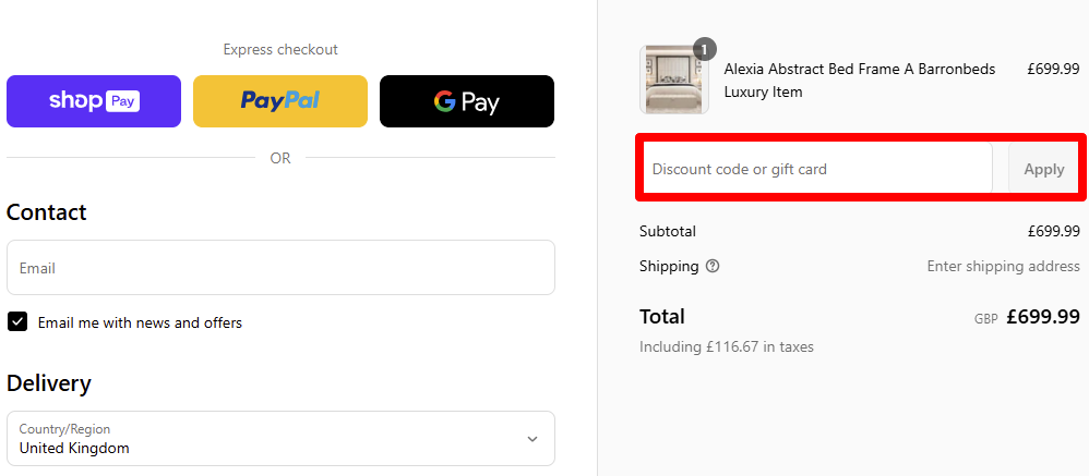 Paste your code in the red box to redeem it