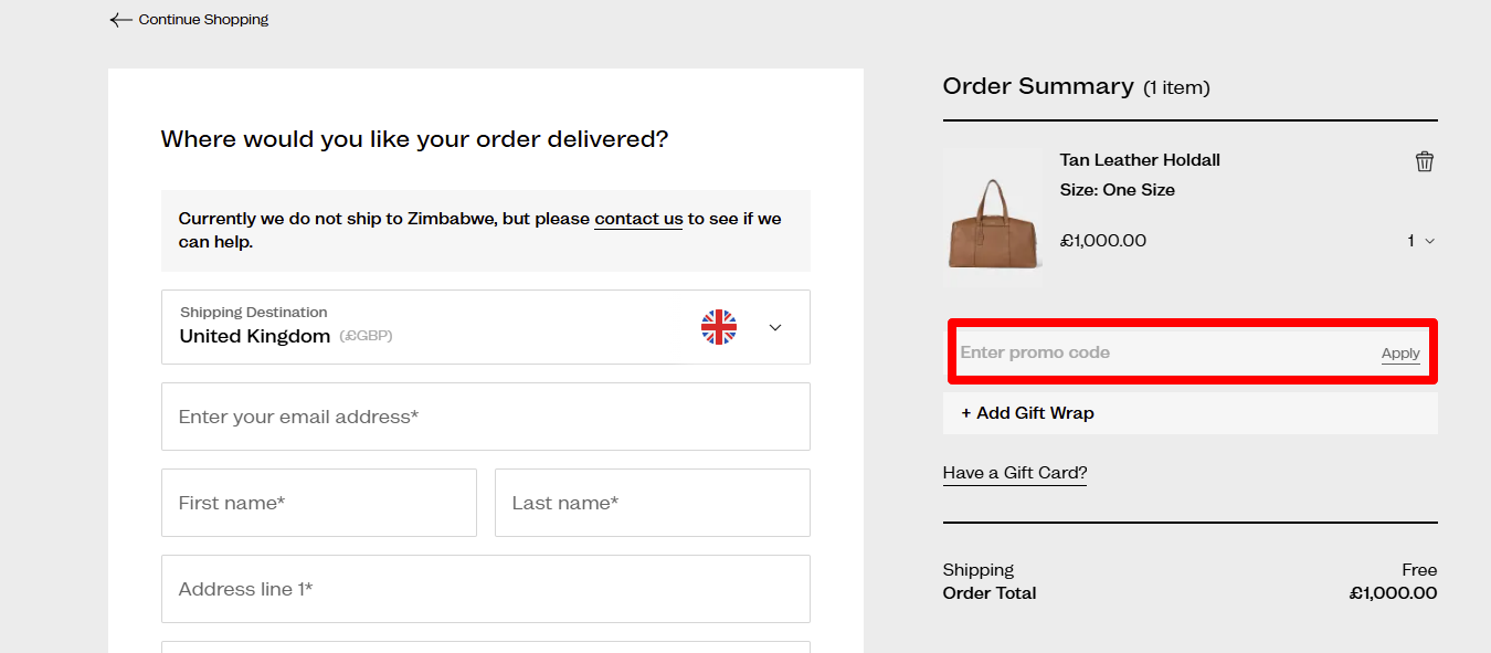 Paste your code in the red box to redeem it