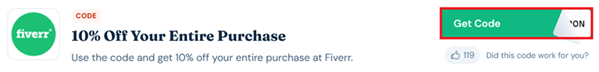 Image showing the "Get Code" button
