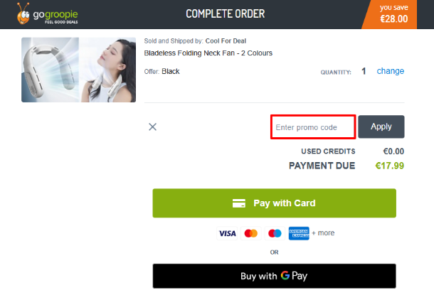 GoGroopie discount code palace which you use to save money