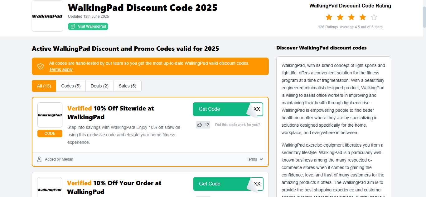 WalkingPad discounts and deals that can be found at Love Discount Vouchers