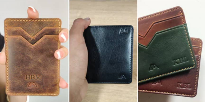 Different coloured wallets and card holders from A-SLIM