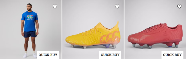 yello and red boots for Canterbury rugby sale with a man wesring the gear