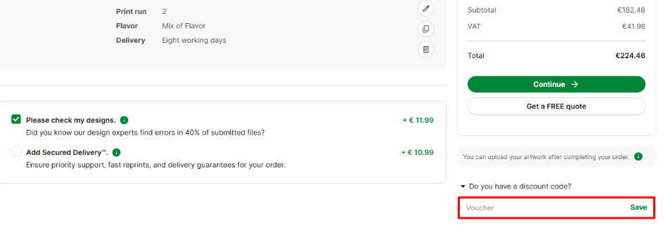 Do you have a Helloprint discount code to apply?