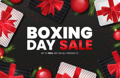boxing day sale from different companies or stores with discounts