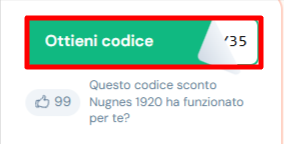 codice sconto Nugnes 1920 da poter prelevare per poi utilizzarlo nei passi successivi