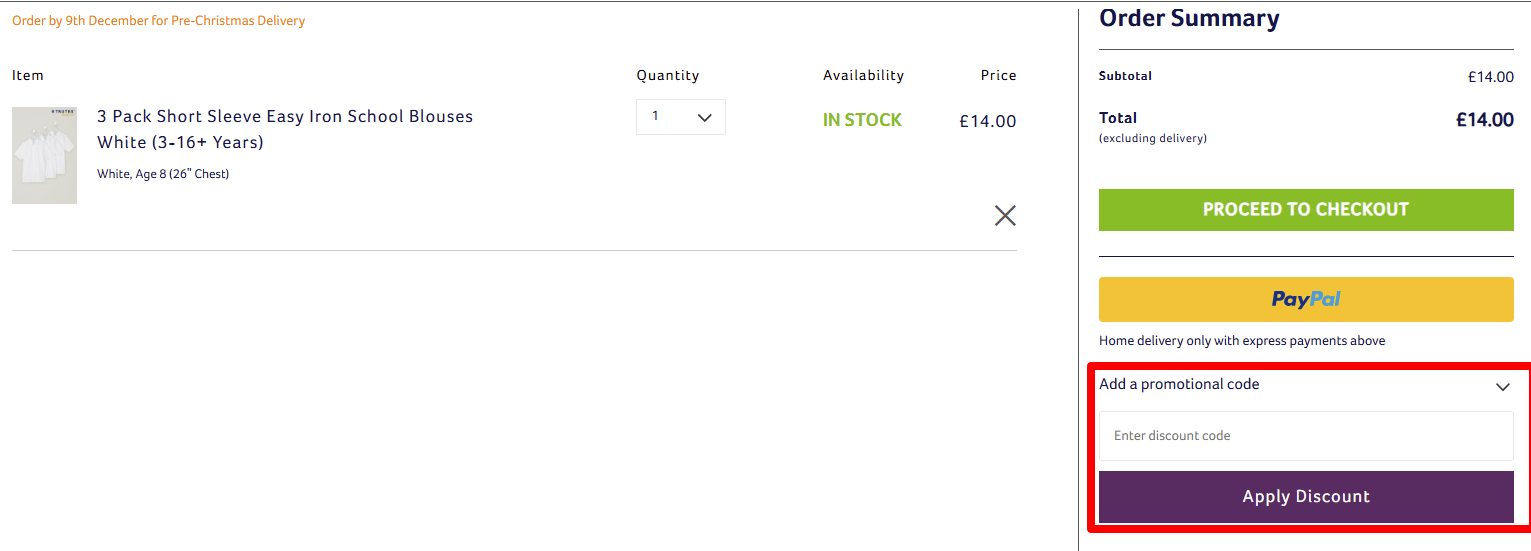 Paste your code and apply it to get your discount