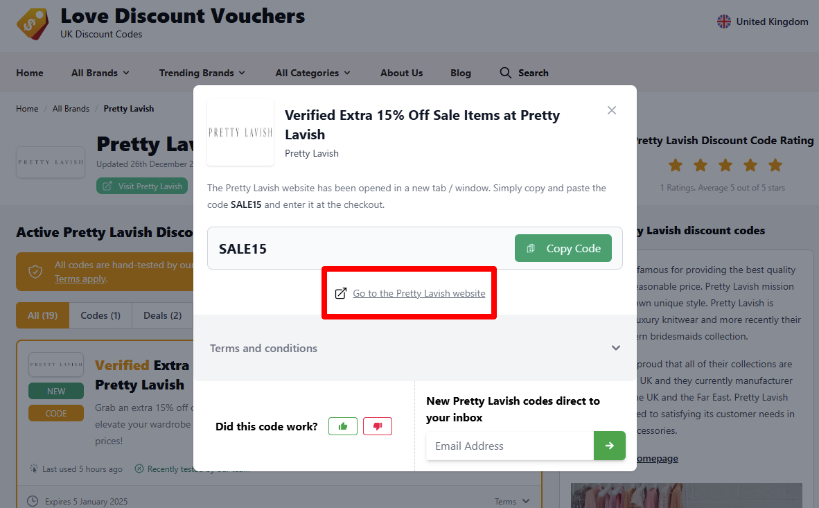 Click inside the red box to be redirected to Pretty Lavish's website