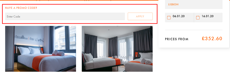 image showing the easyHotel checkout page