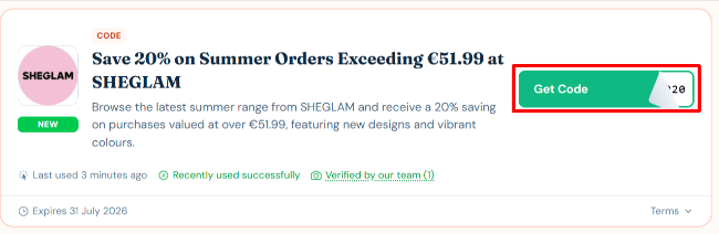 explore a summer colletion from SHEGLAM to receive a 20% discount