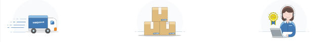 Interparcel services with parcels, customer service, and booking