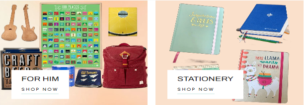 JOY gift ideas on a pink background