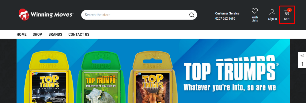 The Winning Moves shopping page