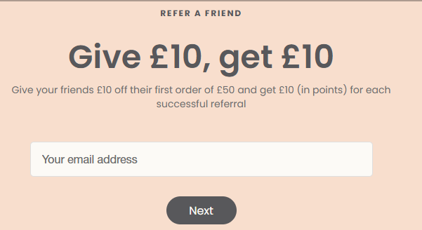 The Bouclème referral page from their website.