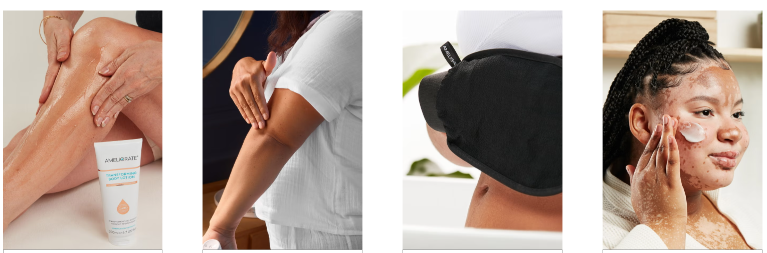 Ameliorate products listed in a row. People are using Ameliorate products too