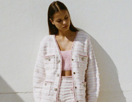 modella che veste abbigliamento Eleonora Bonucci comprato a basso prezzo con un codice sconto Eleonora Bonucci