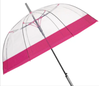 ombrello di colore bianco e rosa da poter comprare a basso costo con un codice sconto PERLETTI