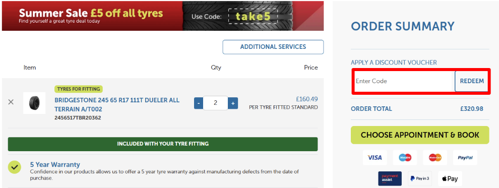 Paste your code in the red box to get your discount
