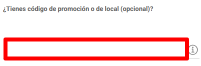 campo para introducir el cupón de codere en la página web