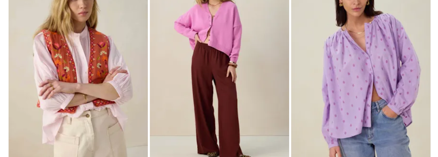 Drei Frauen die jeweils ein anderes Outfit mit Kleidung von Sissy-Boy tragen