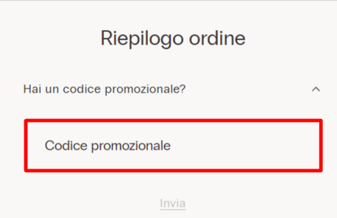 carrello del sito ufficiale INTIMISSIMI dove poter inserire un codice sconto INTIMISSIMI e risparmiare