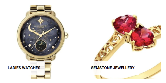 Shop for ladies watches and gemstone jewellery using discount codes