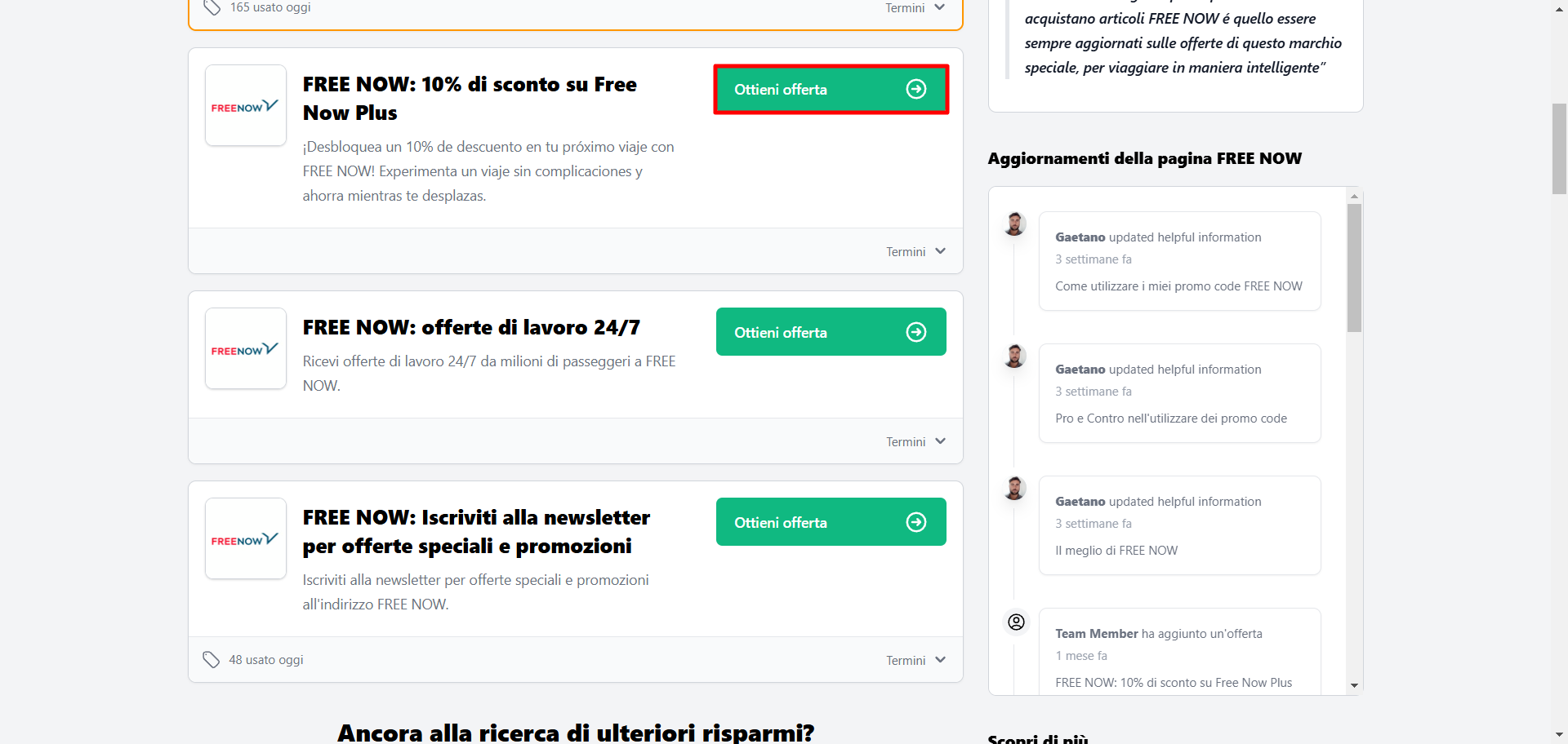 offerte da poter utilizzare per risparmiare sui taxi disponibili con il servizio FREE NOW oltre ai codici sconto FREE NOW