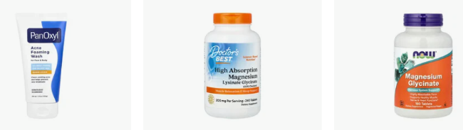 three of the iHerb welness and health supplements for custoers