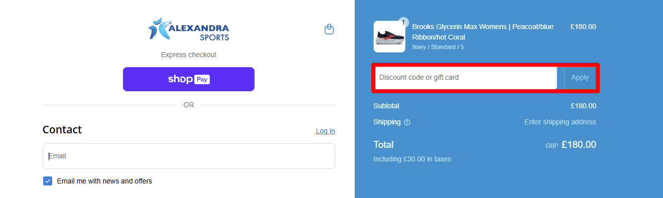 Paste your code to redeem your discount