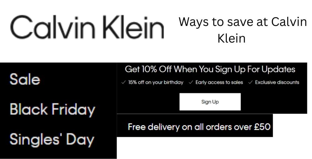 A few ways to save on your Calvin Klein order