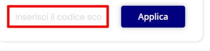 carrello del sito ufficiale dove poter inserire ed applicare un codice sconto SLG Store