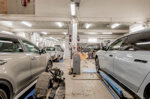 Two cars going in for a service at Halfords