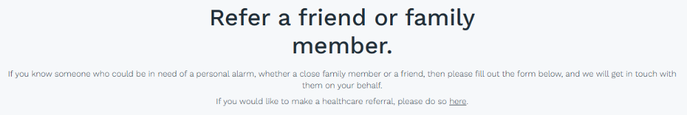 The Careline365 referral banner from their website.