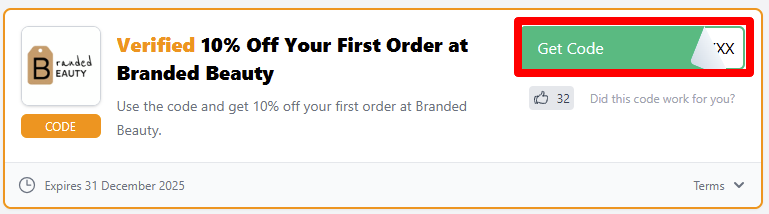 Get your code by clicking in the red box