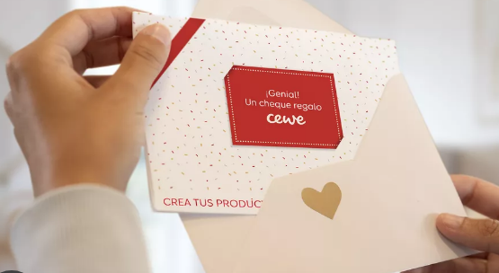 sobre con cheque regalo de cewe con descuentos cewe