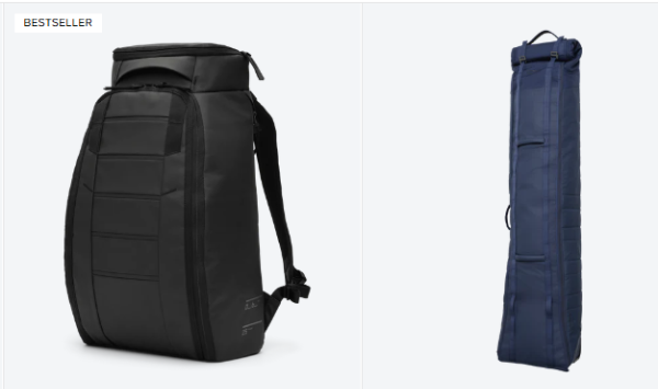 hugger backpack and snow roller from the Db online store