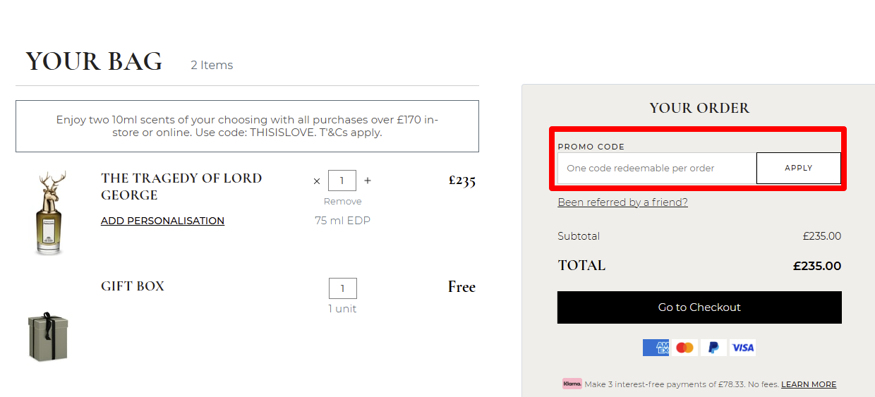 Paste your code in the red box and click on apply to redeem it