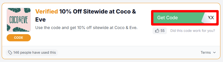 Get your code by clicking in the red box