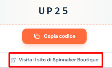 collegamento al sito ufficiale Spinnaker Boutique dove poter risparmiare con i codici sconto Spinnaker Boutique