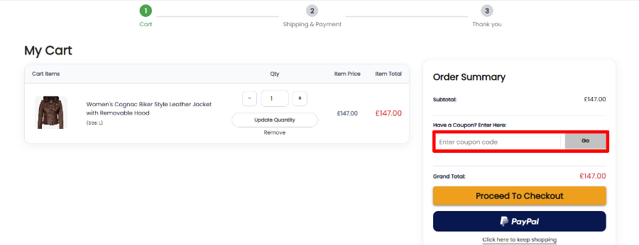 Paste your code in the red box to get your discount