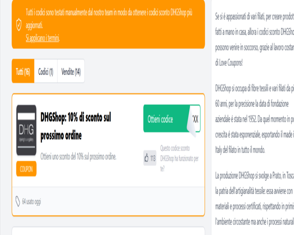 codice sconto DHGShop da poter prelevare per poter risparmiare in maniera efficace sul sito DHGShop