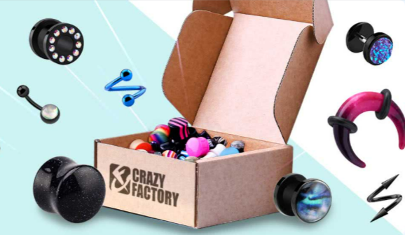 A Crazy Factory bundle pack with different piercing accessories