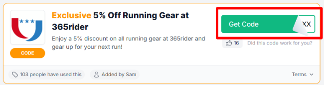 365rider UK sportsgear voucher code that you need to copy and paste for later