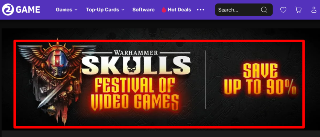 Festival of video games offered by the 2Game online store