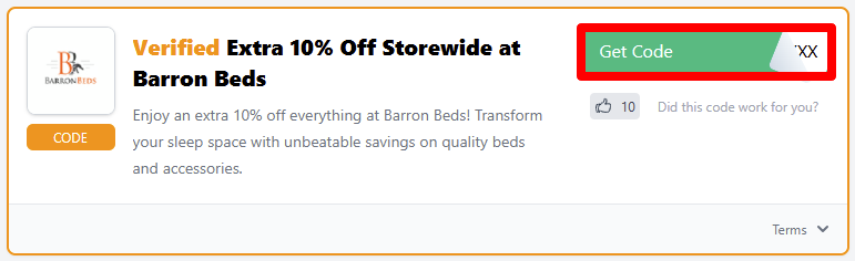 Select your code and click on it to reveal it