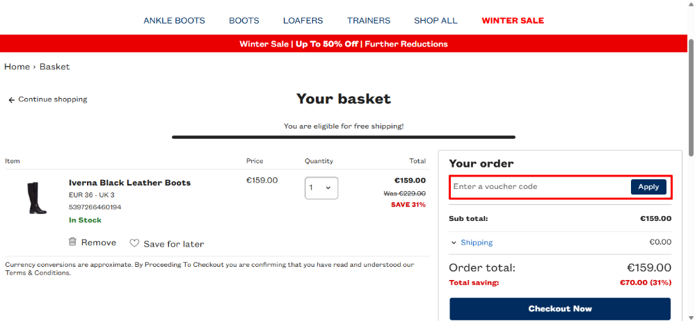 {brrand} discount code place highlighted by a red box
