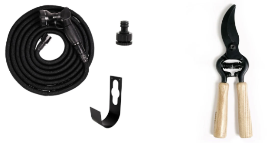 by Benson two products, a pipe with hose opener, and a scissor