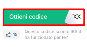 codice sconto IBS.it da poter prelevare per risparmiare su libri e altro