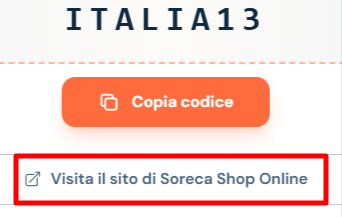 collegamento diretto al sito Soreca Shop Online dove poter risparmiare su abbigliamento grazie ai voucher Soreca Shop Online